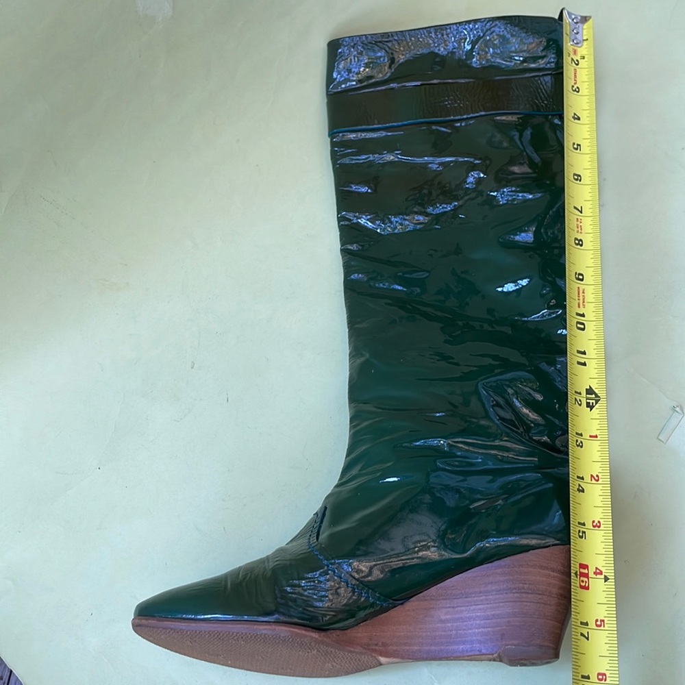 Vintage dark teal Chloe leather boots - Picture 15 of 16